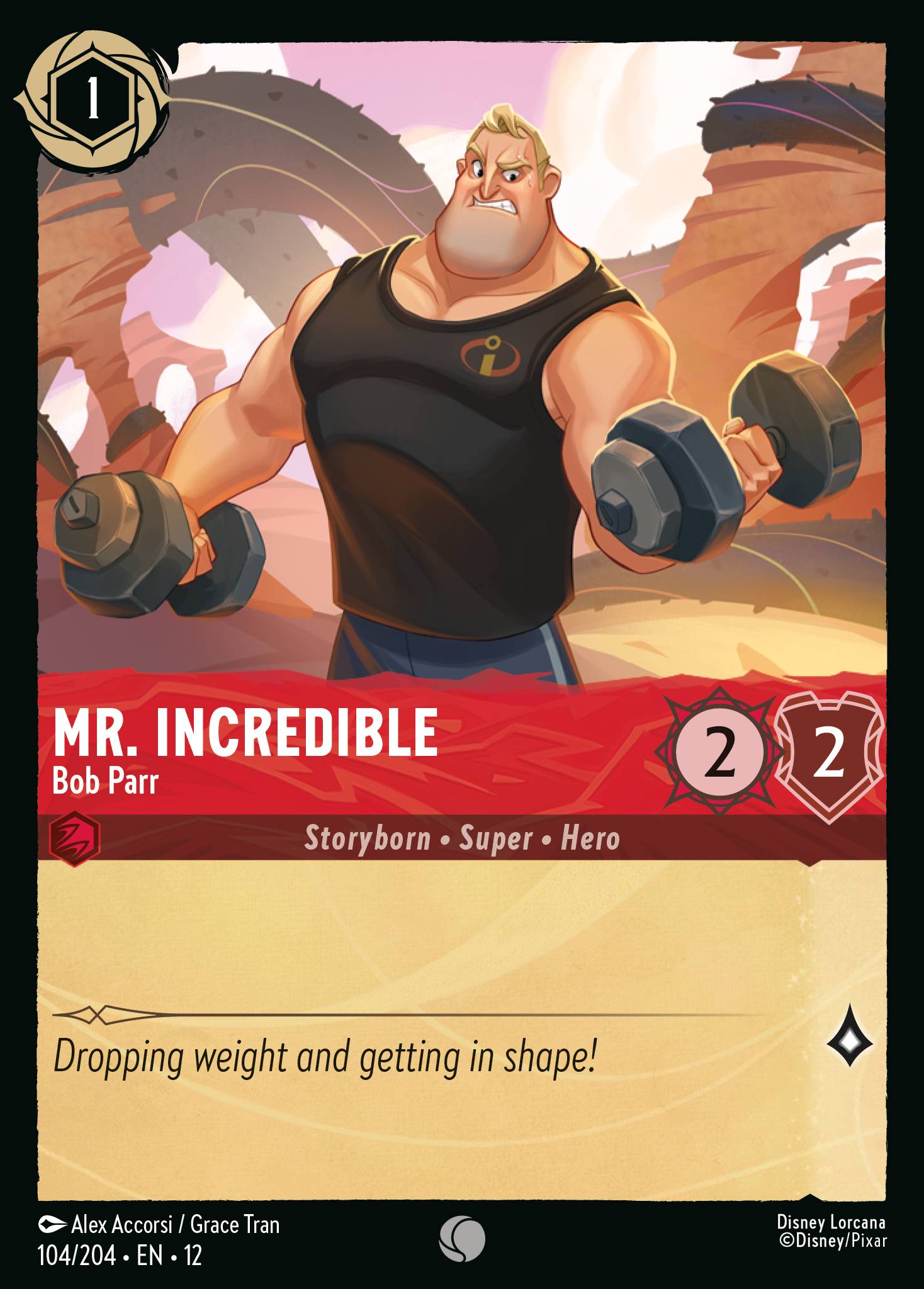 Mr. Incredible Wilds Unknown Lorcana Card Mr. Incredible Wilds Unknown Lorcana Card