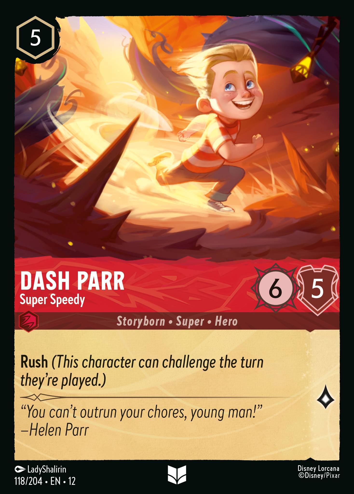 Dash Parr Wilds Unknown Lorcana Card Dash Parr Wilds Unknown Lorcana Card