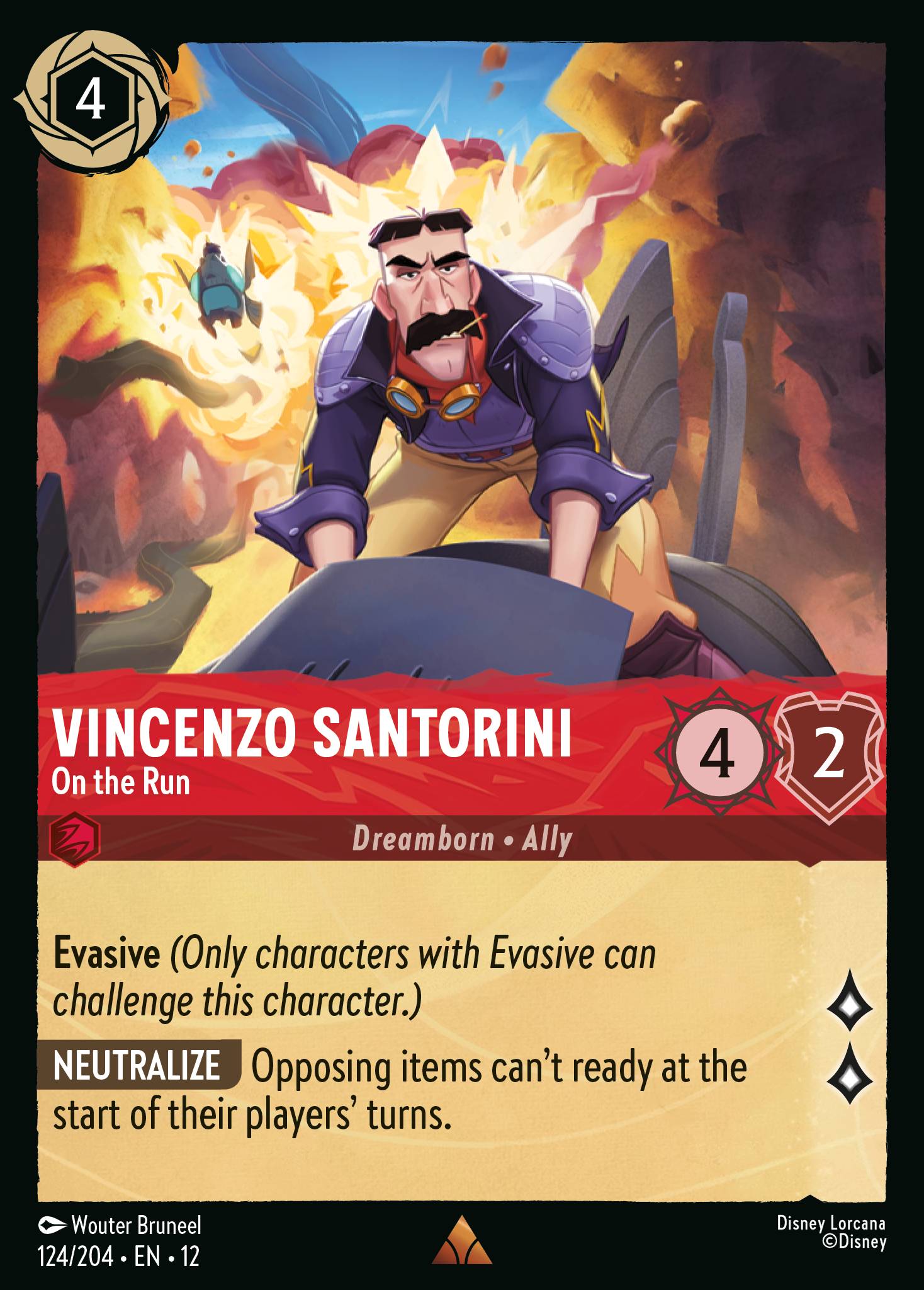 Vincenzo Santorini Wilds Unknown Lorcana Card Vincenzo Santorini Wilds Unknown Lorcana Card