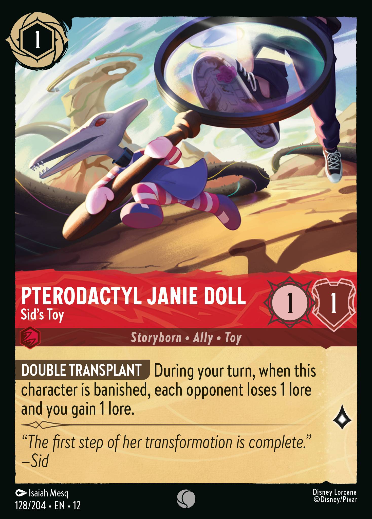Pterodactyl Janie Doll Wilds Unknown Lorcana Card Pterodactyl Janie Doll Wilds Unknown Lorcana Card