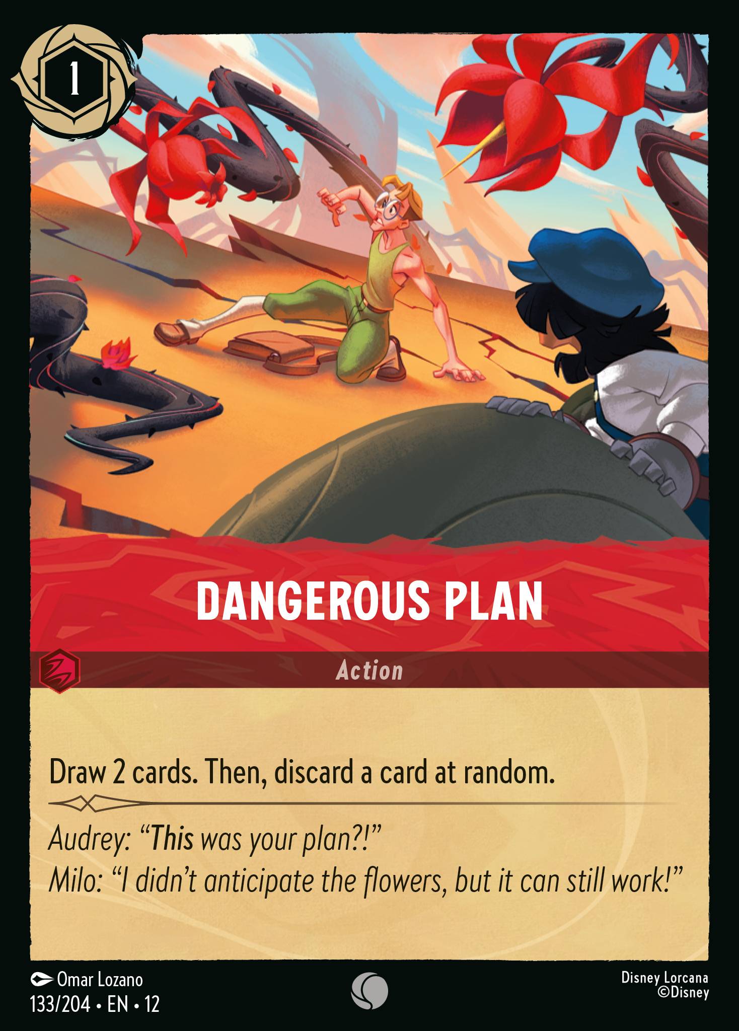 Dangerous Plan Wilds Unknown Lorcana Card Dangerous Plan Wilds Unknown Lorcana Card