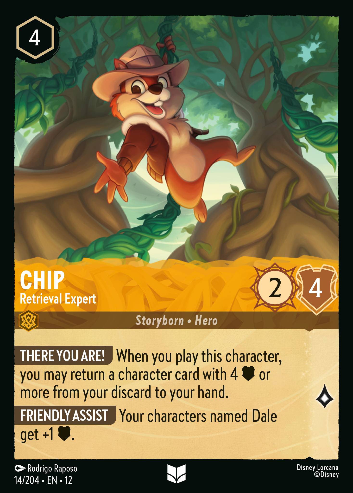 Chip Wilds Unknown Lorcana Card Chip Wilds Unknown Lorcana Card