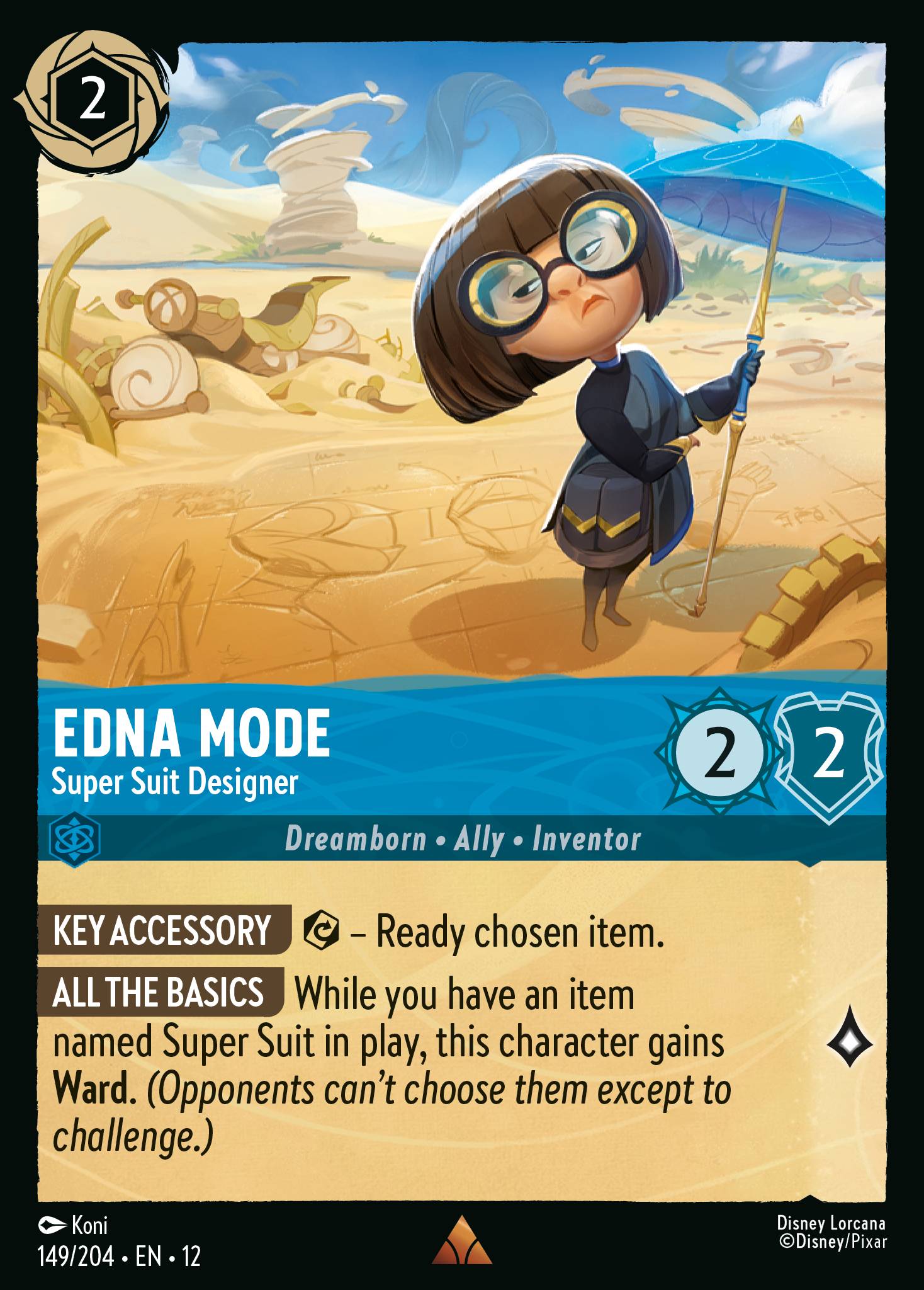 Edna Mode Wilds Unknown Lorcana Card Edna Mode Wilds Unknown Lorcana Card