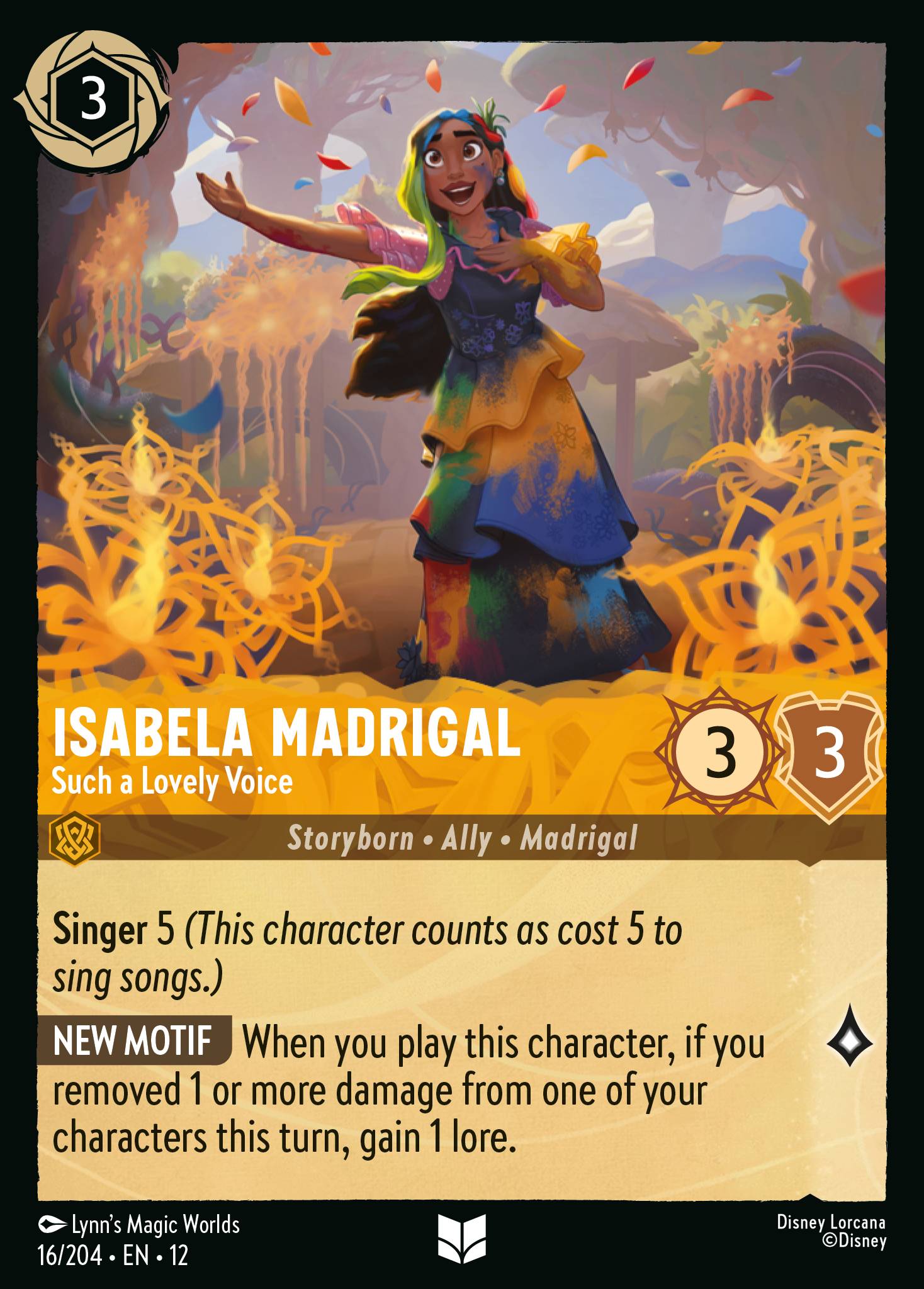 Isabela Madrigal Wilds Unknown Lorcana Card Isabela Madrigal Wilds Unknown Lorcana Card