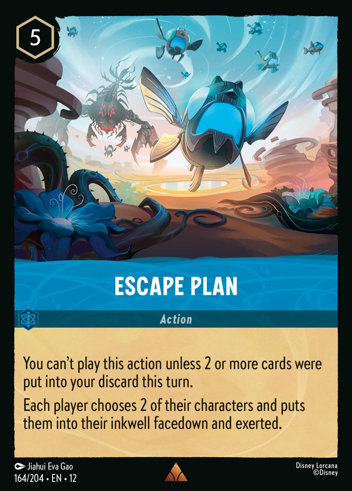Escape Plan Wilds Unknown Lorcana Card Escape Plan Wilds Unknown Lorcana Card