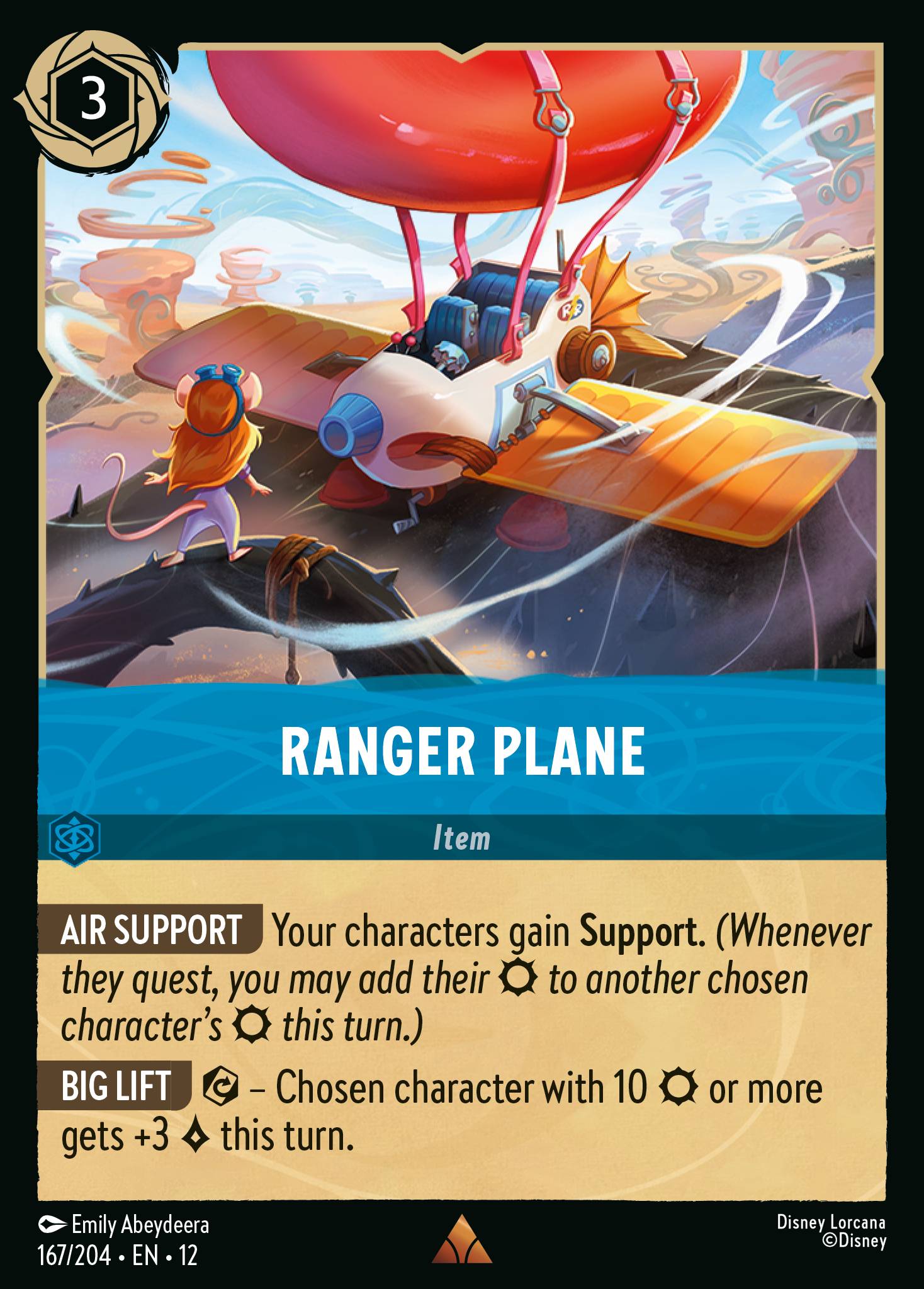 Ranger Plane Wilds Unknown Lorcana Card Ranger Plane Wilds Unknown Lorcana Card