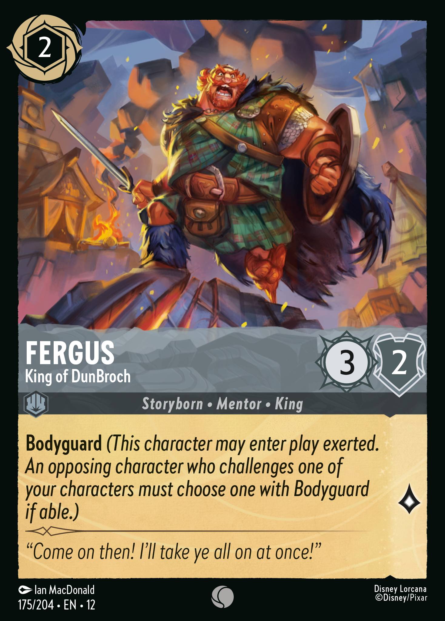 Fergus Wilds Unknown Lorcana Card Fergus Wilds Unknown Lorcana Card