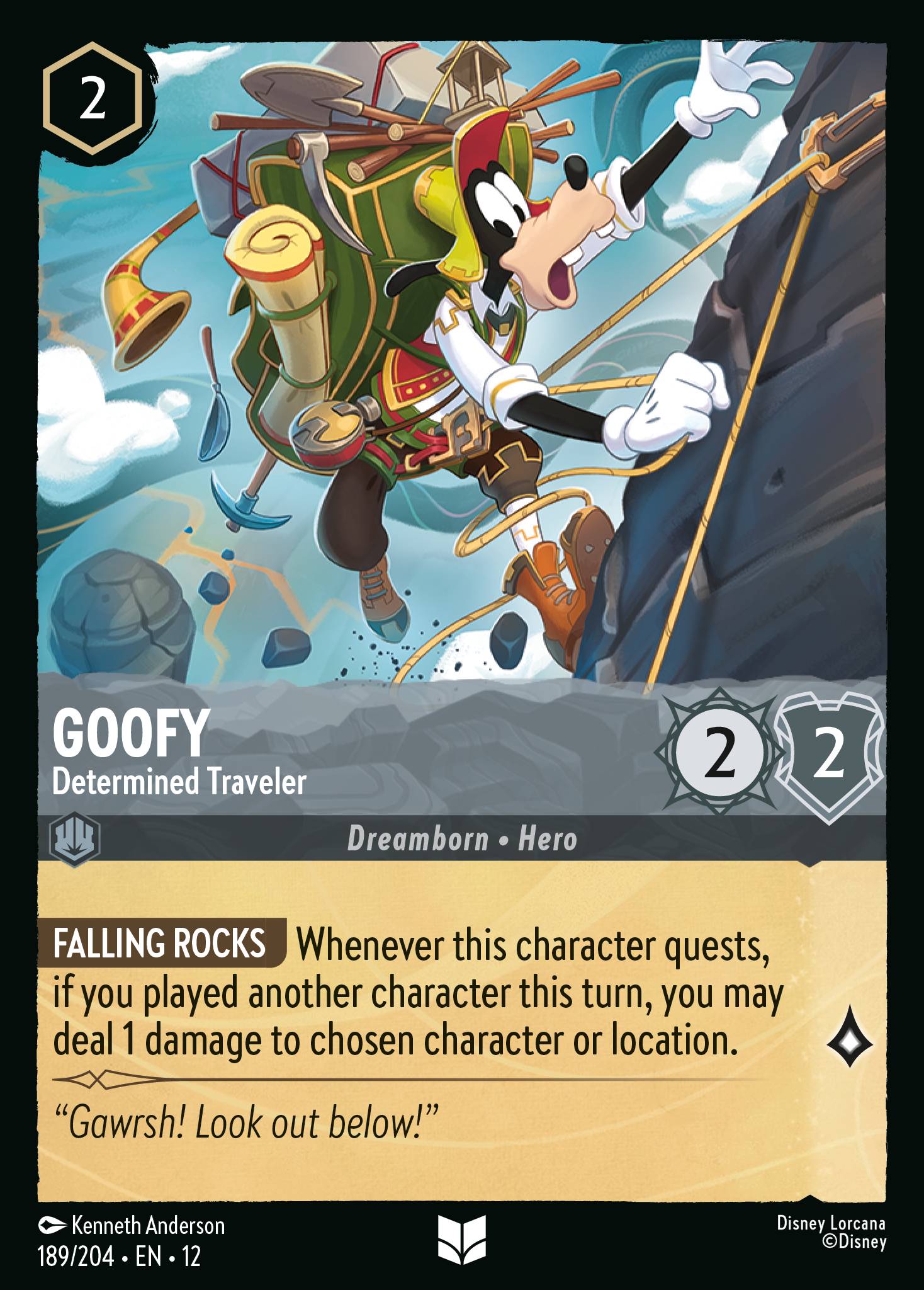 Goofy Wilds Unknown Lorcana Card Goofy Wilds Unknown Lorcana Card