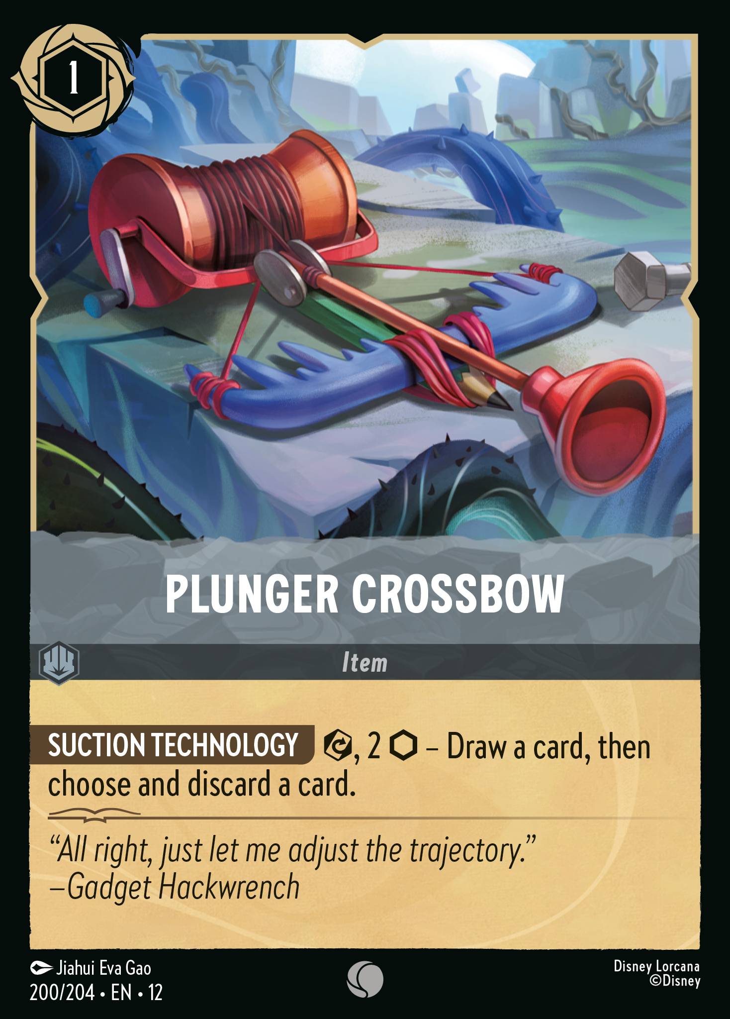 Plunger Crossbow Wilds Unknown Lorcana Card Plunger Crossbow Wilds Unknown Lorcana Card