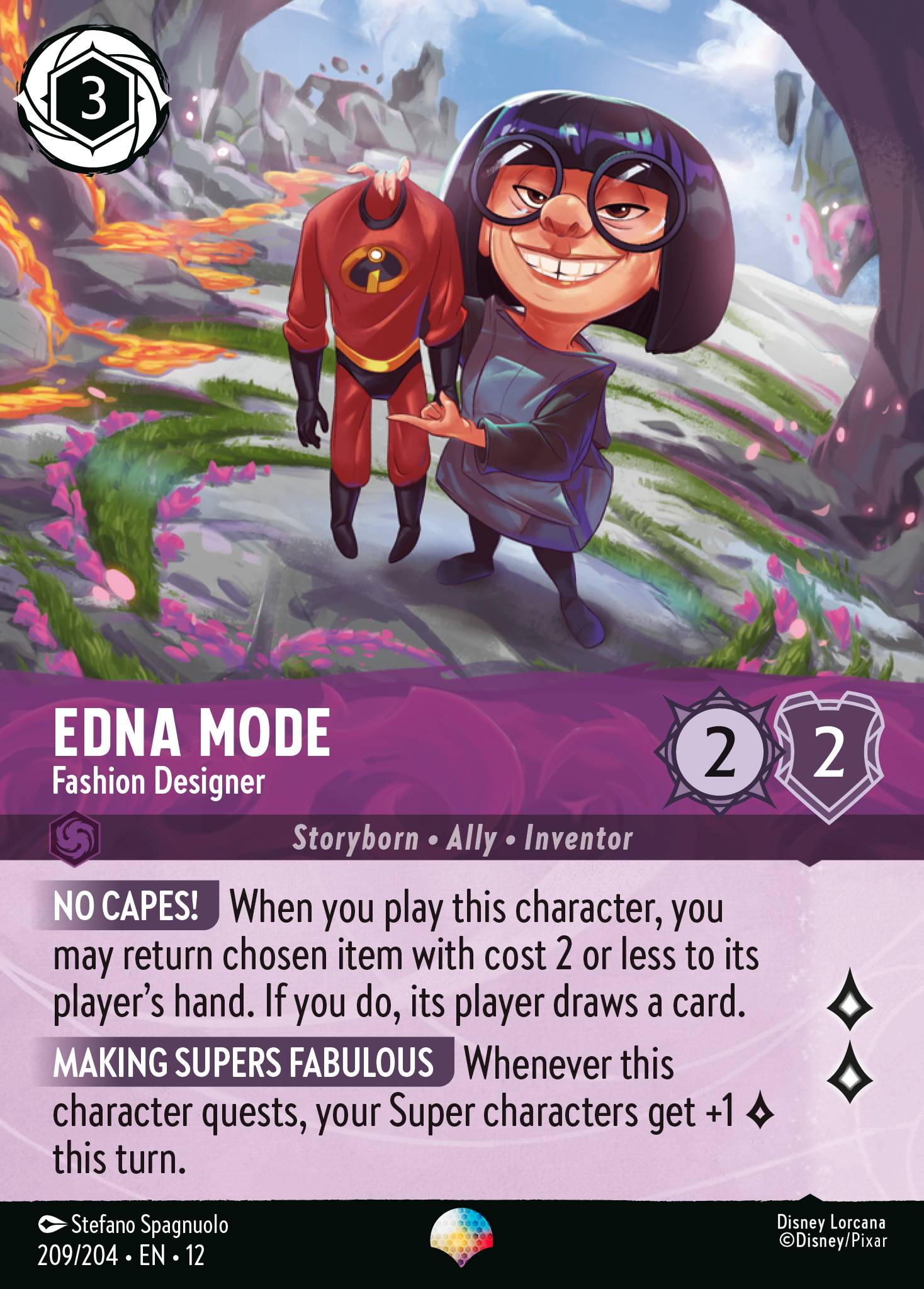 Edna Mode Wilds Unknown Lorcana Card Edna Mode Wilds Unknown Lorcana Card