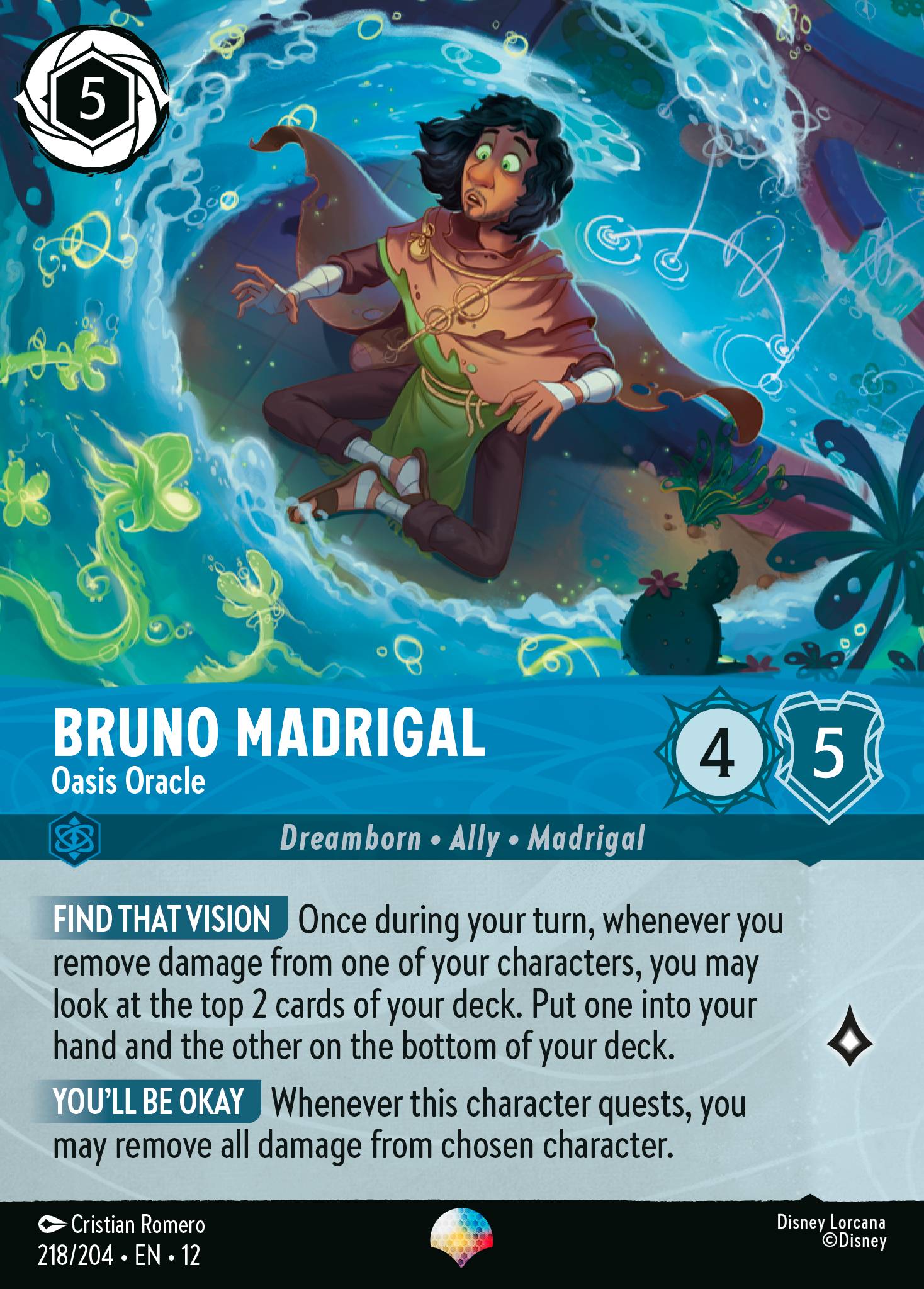 Bruno Madrigal Wilds Unknown Lorcana Card Bruno Madrigal Wilds Unknown Lorcana Card