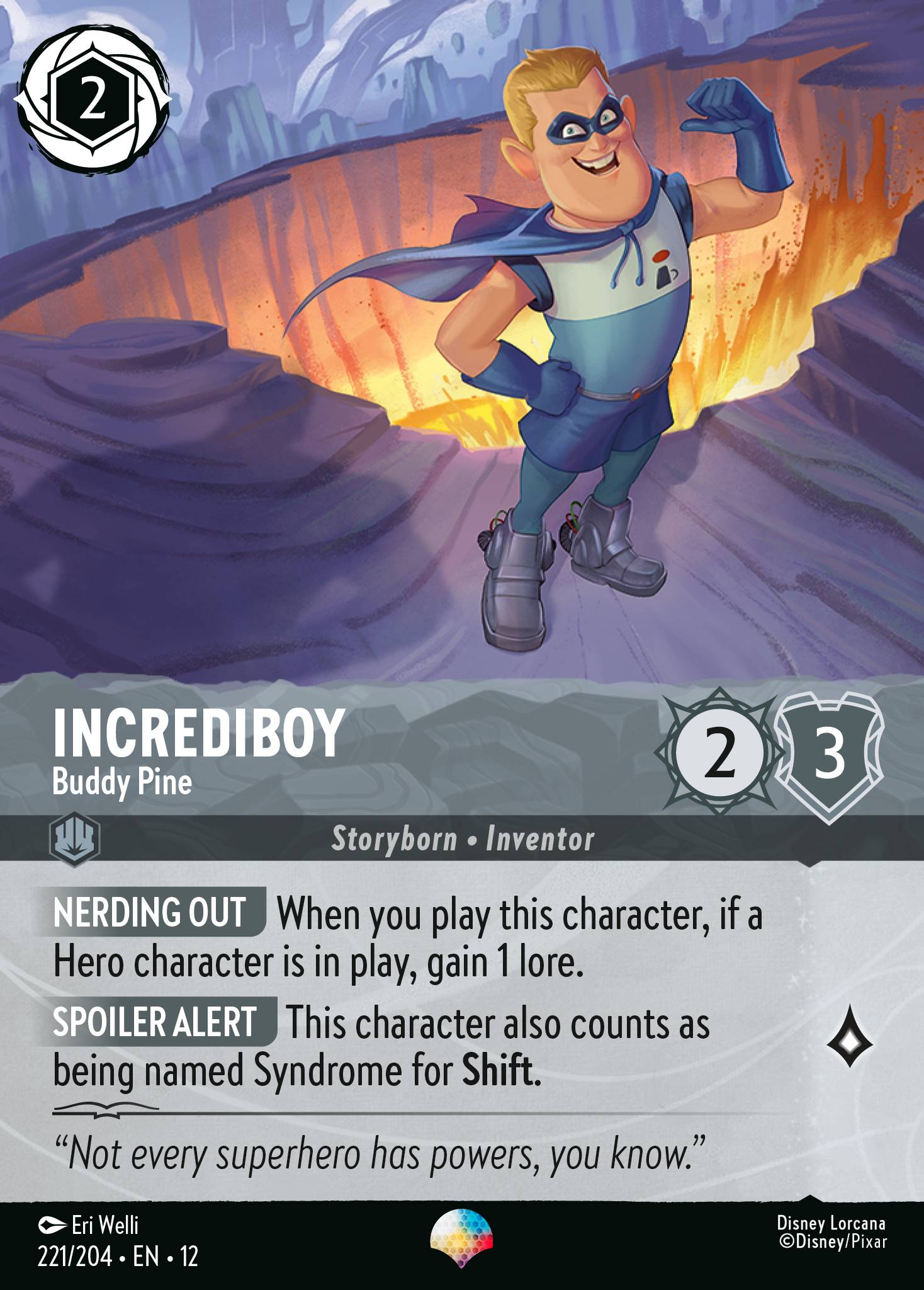 Incrediboy Wilds Unknown Lorcana Card Incrediboy Wilds Unknown Lorcana Card
