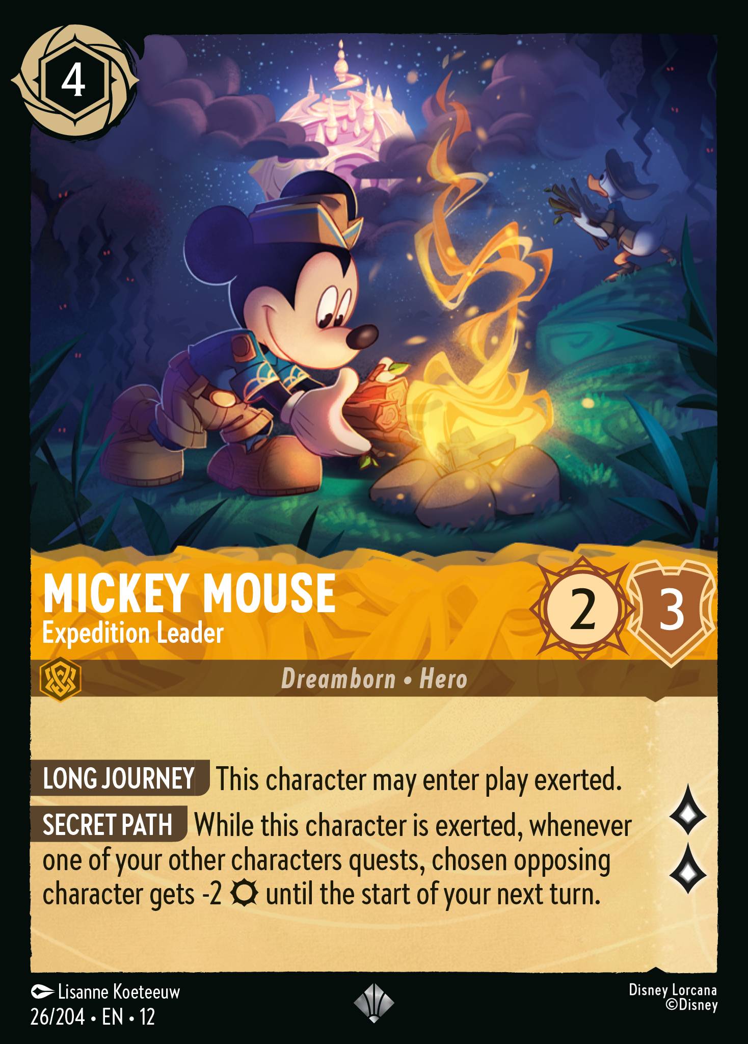 Mickey Mouse Wilds Unknown Lorcana Card Mickey Mouse Wilds Unknown Lorcana Card