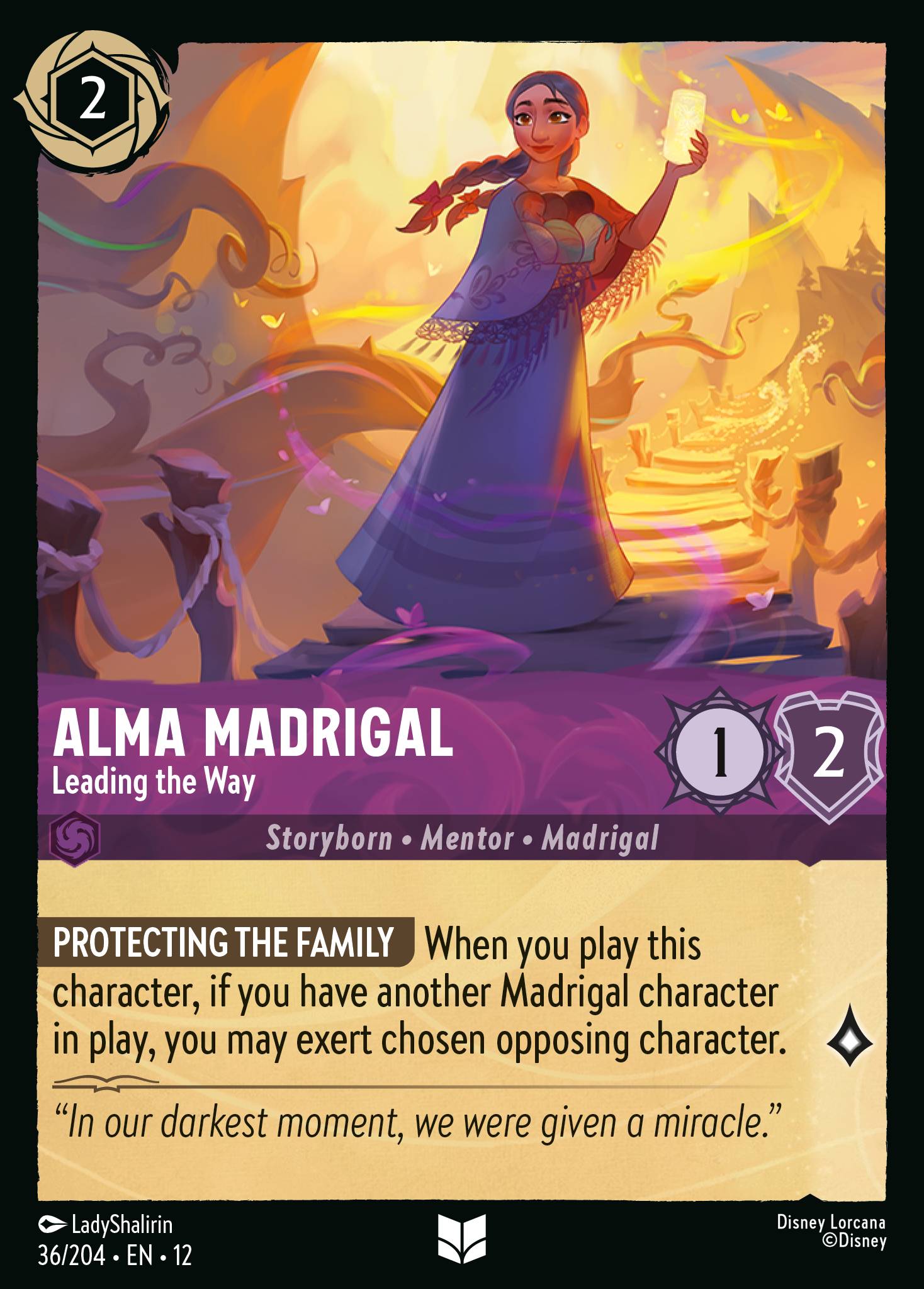 Alma Madrigal Wilds Unknown Lorcana Card Alma Madrigal Wilds Unknown Lorcana Card