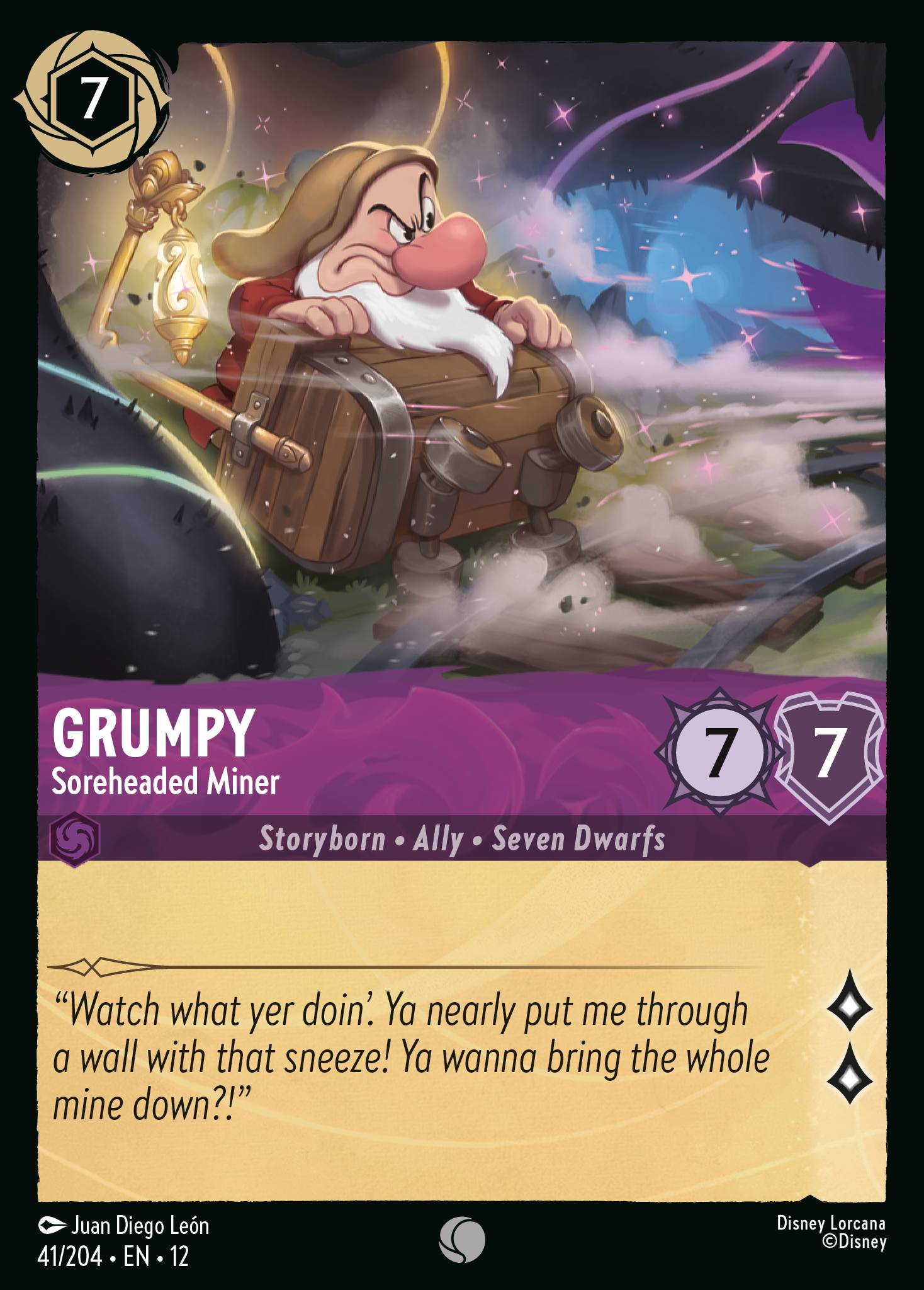 Grumpy Wilds Unknown Lorcana Card Grumpy Wilds Unknown Lorcana Card