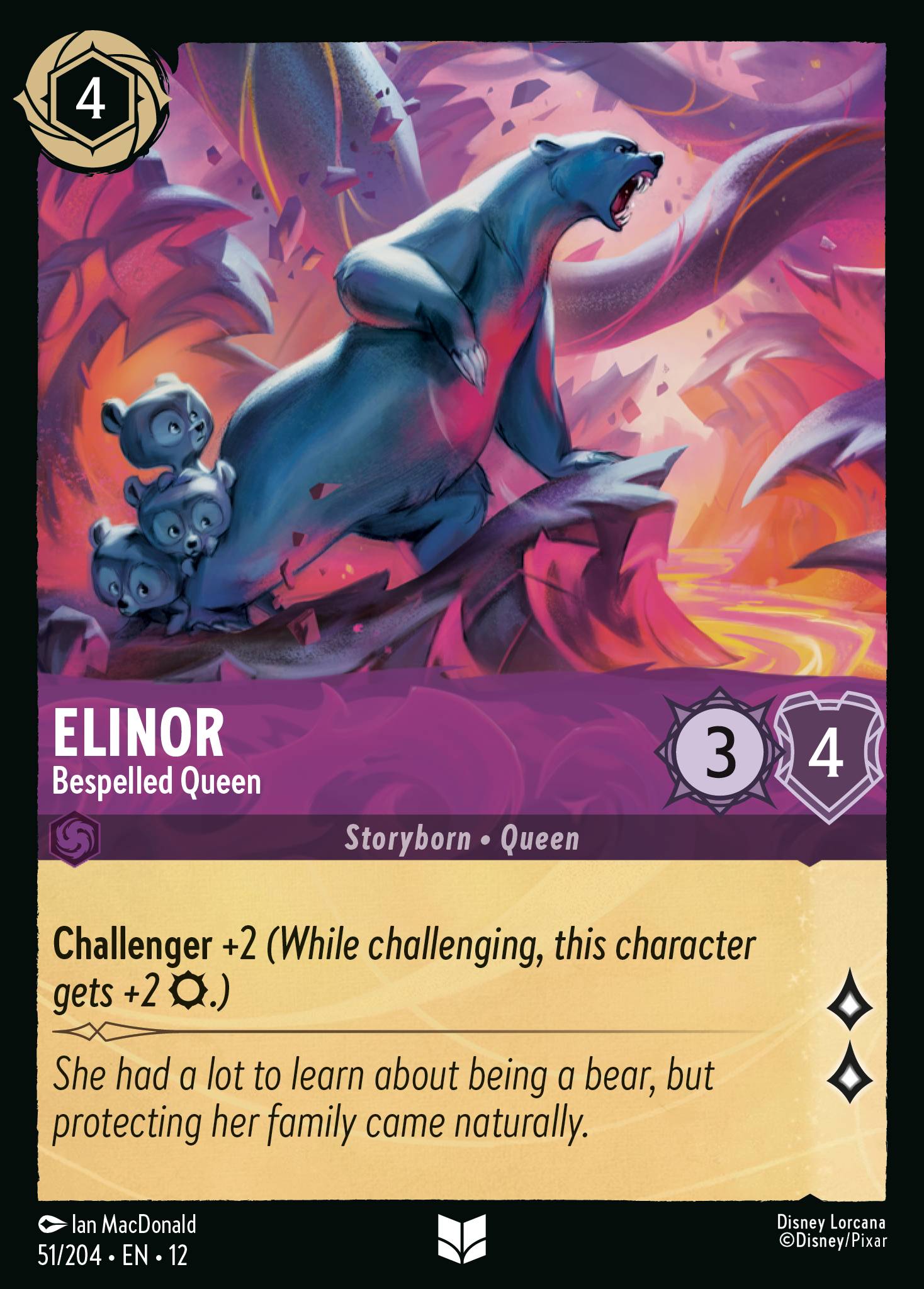 Elinor Wilds Unknown Lorcana Card Elinor Wilds Unknown Lorcana Card