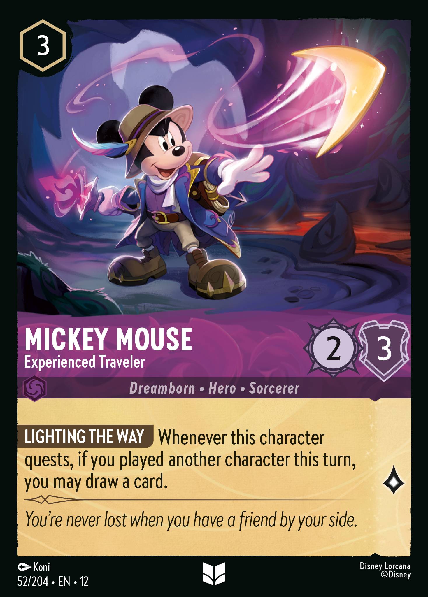 Mickey Mouse Wilds Unknown Lorcana Card Mickey Mouse Wilds Unknown Lorcana Card