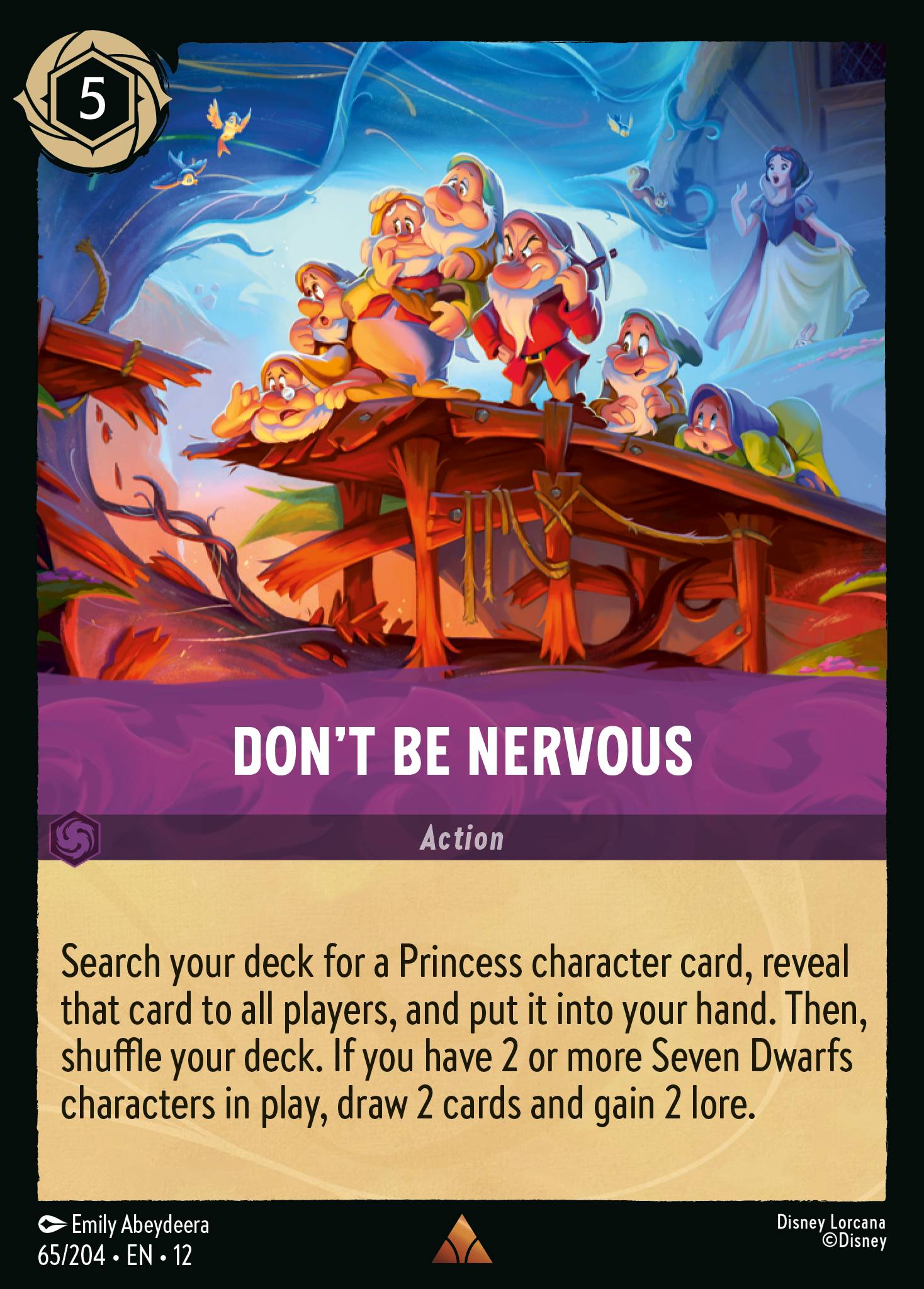 Don't Be Nervous Wilds Unknown Lorcana Card Don't Be Nervous Wilds Unknown Lorcana Card