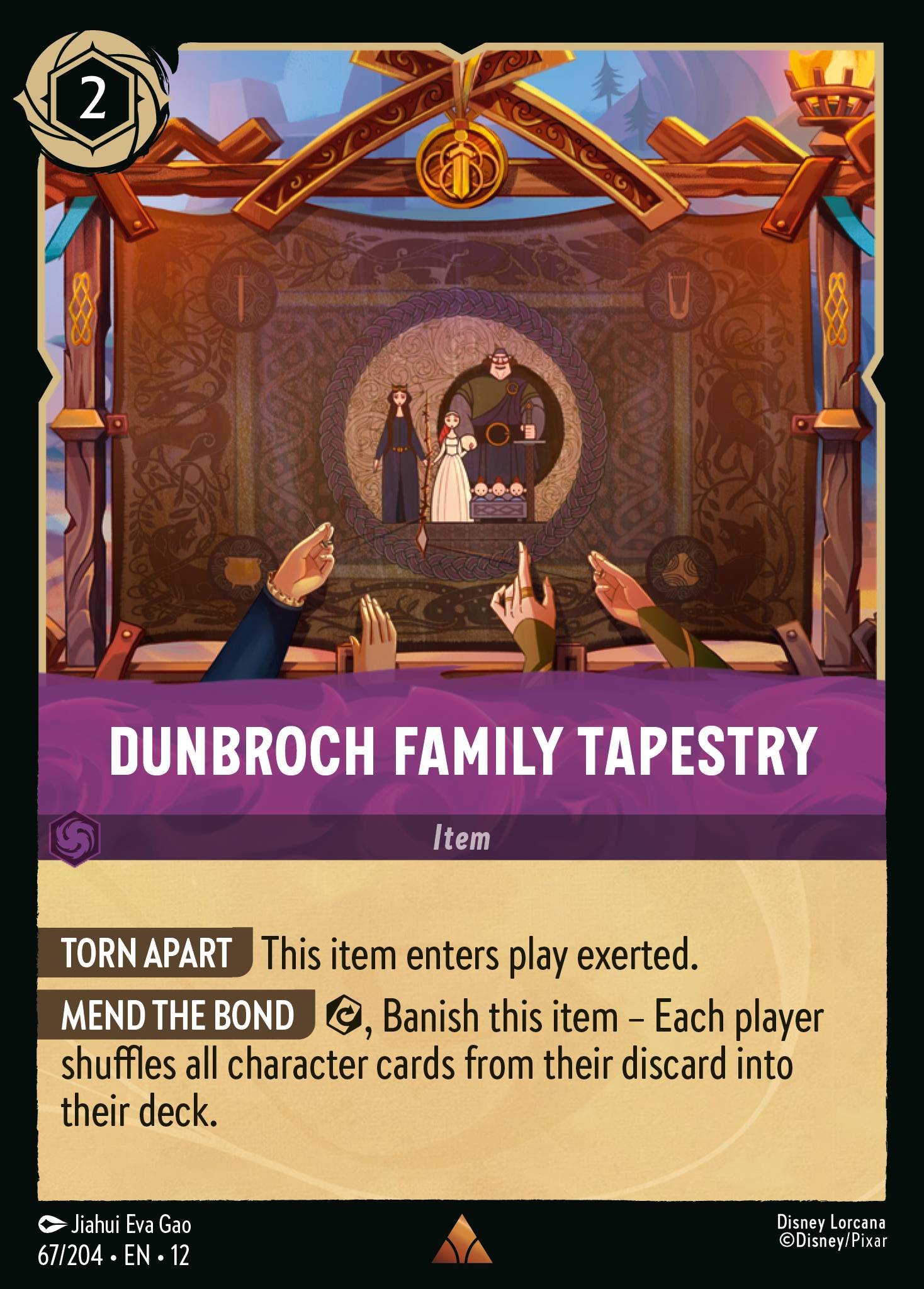 DunBroch Family Tapestry Wilds Unknown Lorcana Card DunBroch Family Tapestry Wilds Unknown Lorcana Card