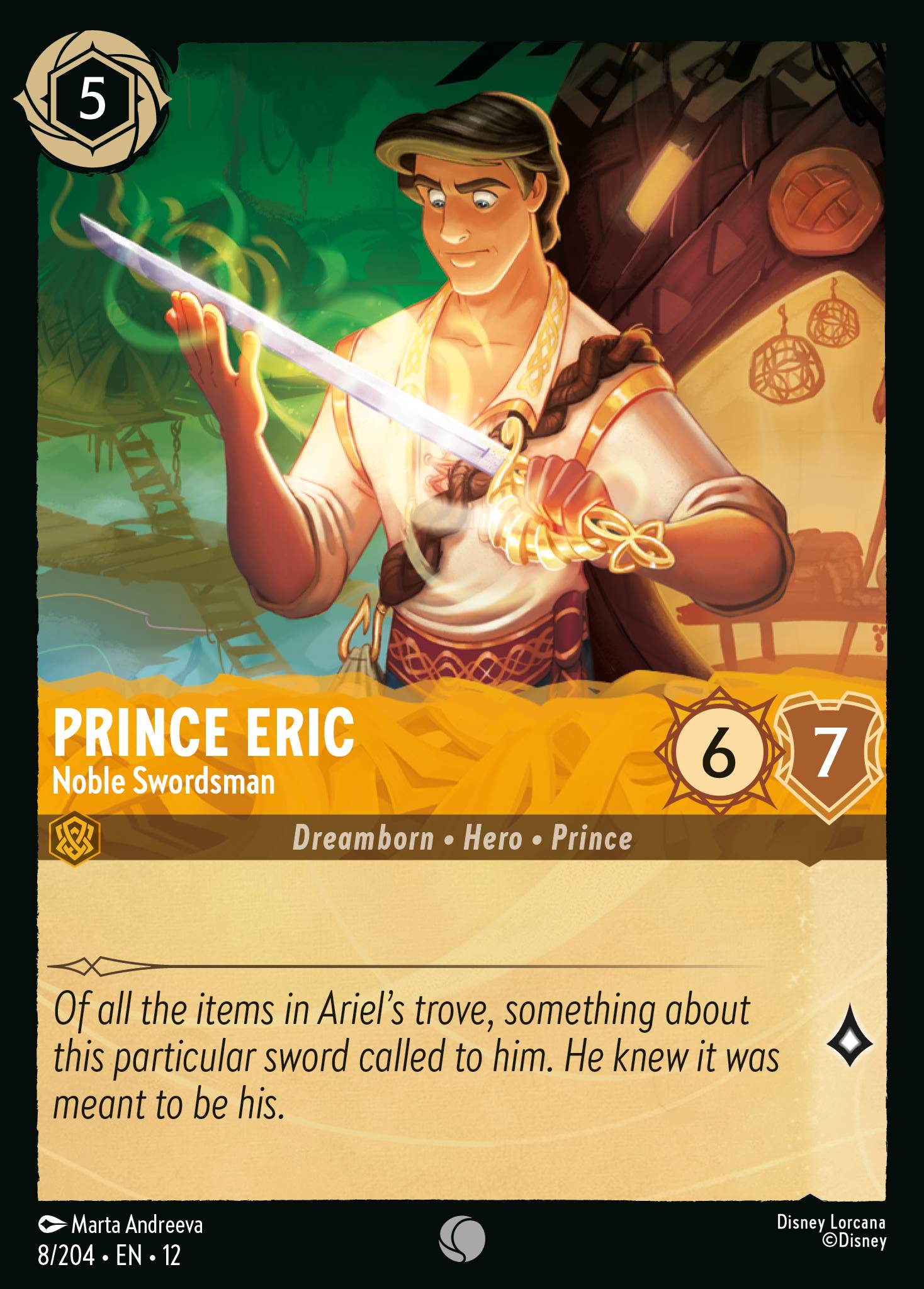 Prince Eric Wilds Unknown Lorcana Card Prince Eric Wilds Unknown Lorcana Card