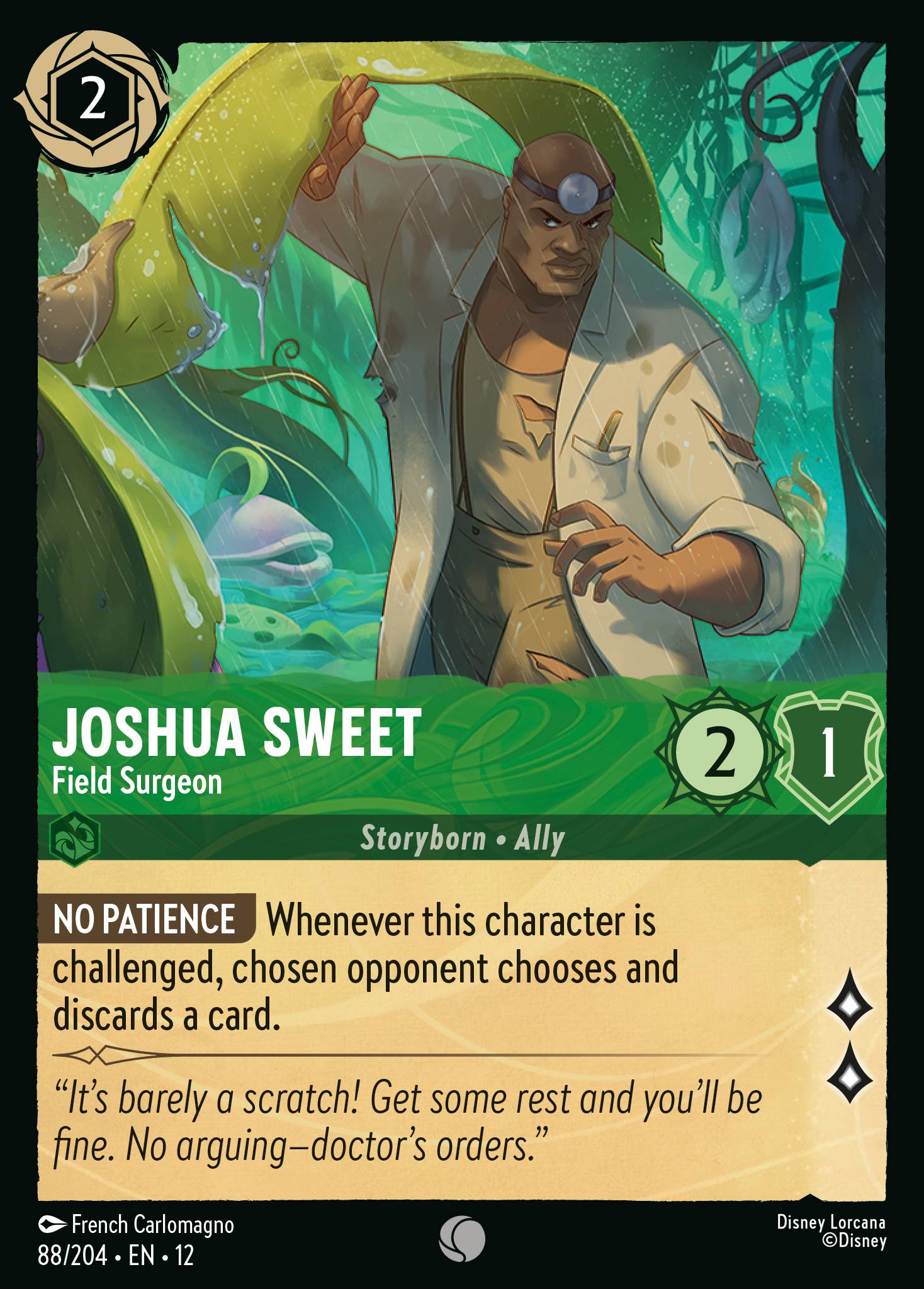 Joshua Sweet Wilds Unknown Lorcana Card Joshua Sweet Wilds Unknown Lorcana Card