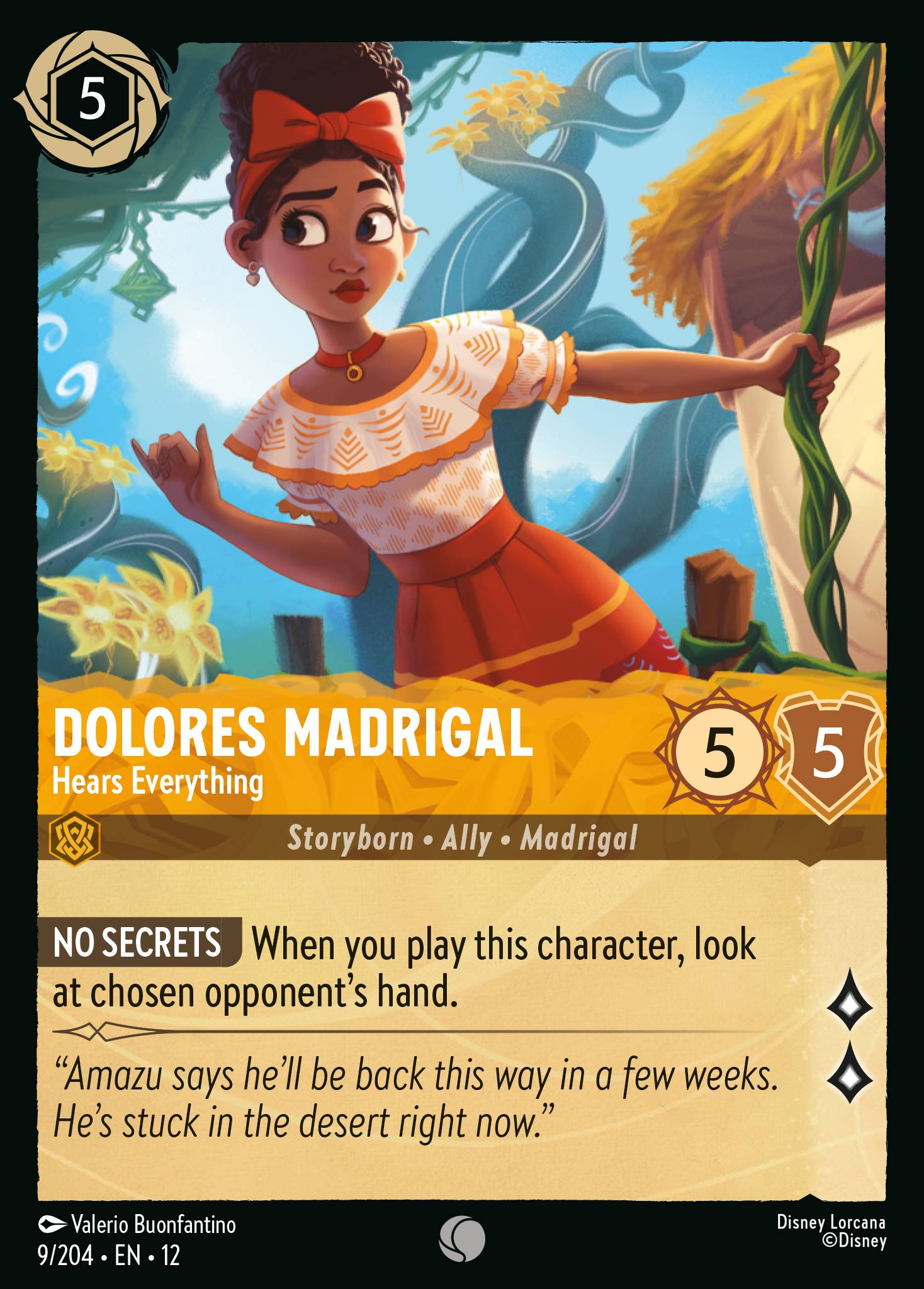 Dolores Madrigal Wilds Unknown Lorcana Card Dolores Madrigal Wilds Unknown Lorcana Card