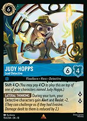 Judy Hopps Whispers in the Well Card List