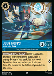Judy Hopps Whispers in the Well Card List