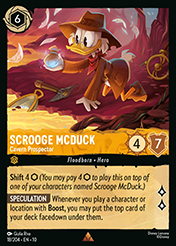 Scrooge McDuck Whispers in the Well Card List