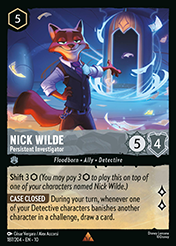 Nick Wilde Whispers in the Well Card List
