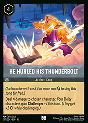 He Hurled His Thunderbolt Whispers in the Well Card List