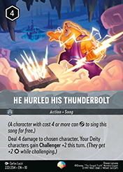 He Hurled His Thunderbolt Whispers in the Well Card List