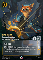 Nick Wilde Whispers in the Well Card List
