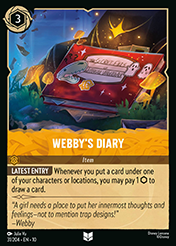 Webby's Diary Whispers in the Well Card List