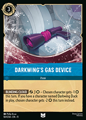 Darkwing's Gas Device Winterspell Card List