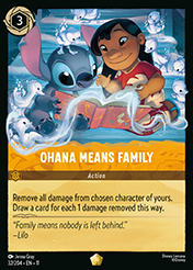 Ohana Means Family Winterspell Lorcana Card