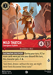 Milo Thatch Wilds Unknown Lorcana Card
