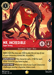 Mr. Incredible Wilds Unknown Lorcana Card