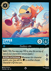 Zipper Wilds Unknown Lorcana Card
