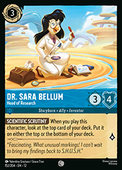 Dr. Sara Bellum Wilds Unknown Lorcana Card