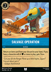 Salvage Operation Wilds Unknown Lorcana Card