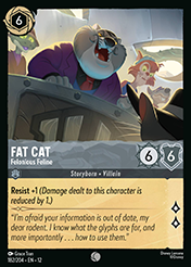 Fat Cat Wilds Unknown Lorcana Card