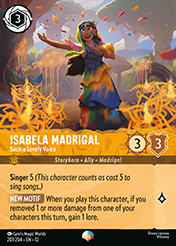 Isabela Madrigal Wilds Unknown Lorcana Card
