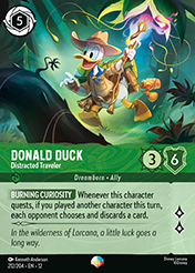 Donald Duck Wilds Unknown Lorcana Card