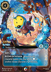 Zipper Wilds Unknown Lorcana Card