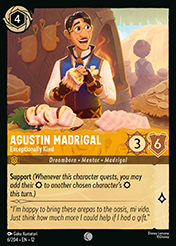 Agustin Madrigal Wilds Unknown Lorcana Card