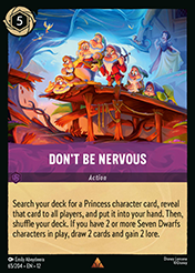 Don't Be Nervous Wilds Unknown Lorcana Card