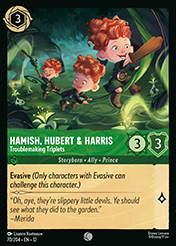 Hamish, Hubert & Harris Wilds Unknown Lorcana Card
