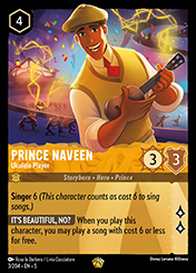 Prince Naveen Shimmering Skies Card List