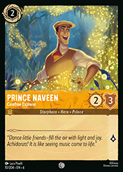 Prince Naveen Azurite Sea Card List